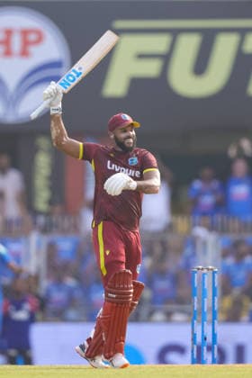 India v West Indies - ODI Series 2026 John Campbell of the West Indies celebrates after scoring a century during the second one day international (ODI) cricket match between India and the West Indies at Barsapara Cricket Stadium in Guwahati, India, on September 30, 2026. Guwahati Assam India  Copyright: xShubhajitxRoyxKarmakarx originalFilename:roykarmakar-2ndodicr260930_npmPJ.jpg
