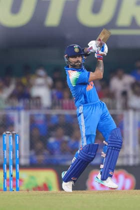 India v West Indies - ODI Series 2026 Virat Kohli of India hits a six during the second one day international (ODI) cricket match between India and West Indies at Barsapara Cricket Stadium in Guwahati, India, on September 30, 2026. Guwahati Assam India  Copyright: xShubhajitxRoyxKarmakarx originalFilename:roykarmakar-2ndodicr260930_npOhV.jpg
