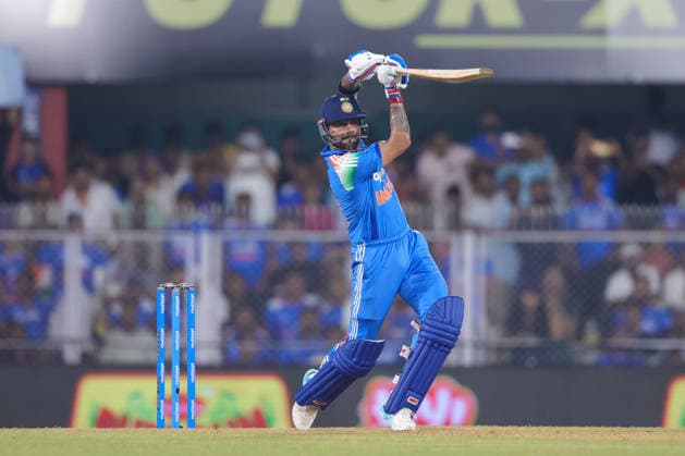 India v West Indies - ODI Series 2026 Virat Kohli of India hits a six during the second one day international (ODI) cricket match between India and West Indies at Barsapara Cricket Stadium in Guwahati, India, on September 30, 2026. Guwahati Assam India  Copyright: xShubhajitxRoyxKarmakarx originalFilename:roykarmakar-2ndodicr260930_npp7G.jpg