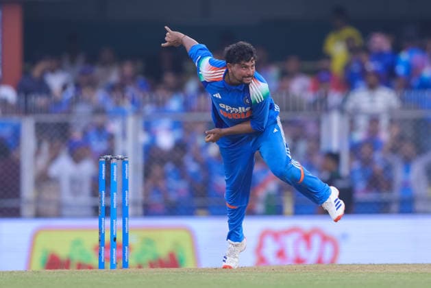 India v West Indies - ODI Series 2026 Kuldeep Yadav of India delivers a ball during the second one day international (ODI) cricket match between India and West Indies at Barsapara Cricket Stadium in Guwahati, India, on September 30, 2026. Guwahati Assam India  Copyright: xShubhajitxRoyxKarmakarx originalFilename:roykarmakar-2ndodicr260930_npTbp.jpg