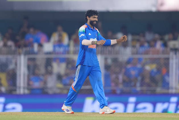India v West Indies - ODI Series 2026 Ravindra Jadeja of India celebrates the wicket after the dismissal of Alzarri Joseph of West Indies during the 2nd one day international (ODI) cricket match between India and West Indies at Barsapara Cricket Stadium in Guwahati, India, on September 30, 2026. Guwahati Assam India  Copyright: xShubhajitxRoyxKarmakarx originalFilename:roykarmakar-2ndodicr260930_npXyK.jpg