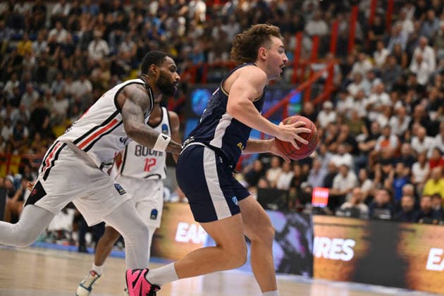 IPA89158071 - Zachary Seljaas of Napoli Basketball during the game against Cosea JL Bourg-en-Bresse in the Napoli Basketball vs. Cosea JL Bourg-en-Bresse EuroCup basketball game in Naples, Italy, on September 30, 2026  Copyright: xEnzoxPinelli IPAxSportx xx IPA89158071