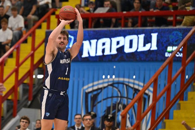 IPA89158227 - Zachary Seljaas of Napoli Basketball during the game against Cosea JL Bourg-en-Bresse in the Napoli Basketball vs. Cosea JL Bourg-en-Bresse EuroCup basketball game in Naples, Italy, on September 30, 2026  Copyright: xEnzoxPinelli IPAxSportx xx IPA89158227