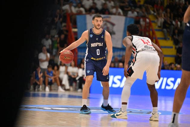 BASKETBALL - EuroCup - Napoli Basketball vs. Cosea JL Bourg-en-Bresse Photo by IPA ABACAPRESS.COM89158086 - Marco Spissu of Napoli Basketball during the game against Cosea JL Bourg-en-Bresse in the Napoli Basketball vs. Cosea JL Bourg-en-Bresse EuroCup basketball game in Naples, Italy, on September 30, 2026 Naples Italy  Copyright: xIPAxSport ABACAx
