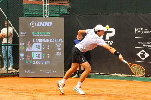 RECORD DATE NOT STATED Andrade da Silva (Brazil) vs. Olivieri (Argentina) at the ATP, Tennis Herren Challenger Curitiba Curitiba (PR), 09 30 2026 - ATP Challenger Curitiba Andrade da Silva Olivieri - Tennis player Lucas Andrade da Silva (BRA) against Genaro Alberto Olivieri (ARG) for the ATP Challenger in Curitiba, at the Graciosa Country Club on the morning of Wednesday, September 30, 2026.(Foto: Edson De Souza Thenews2 imago images) SPO  Copyright: xEdsonxDexSouzax