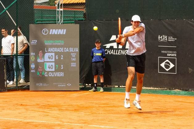 RECORD DATE NOT STATED Andrade da Silva (Brazil) vs. Olivieri (Argentina) at the ATP, Tennis Herren Challenger Curitiba Curitiba (PR), 09 30 2026 - ATP Challenger Curitiba Andrade da Silva Olivieri - Tennis player Lucas Andrade da Silva (BRA) against Genaro Alberto Olivieri (ARG) for the ATP Challenger in Curitiba, at the Graciosa Country Club on the morning of Wednesday, September 30, 2026.(Foto: Edson De Souza Thenews2 imago images) SPO  Copyright: xEdsonxDexSouzax
