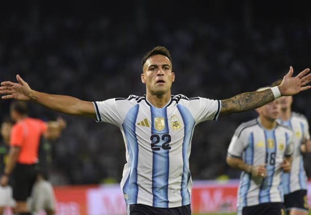 Argentina vs. Bolivia: Lautaro Martínez Photo by FOTOBAIRES Special Friendly Match from Córdoba Copyright: xJuanxJosexGarciaxJuanxJosexGarciax
