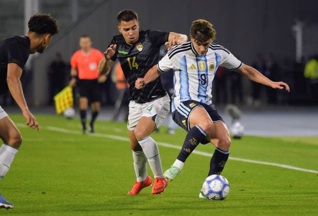 Argentina vs. Bolivia: Julian Álvarez. Photo by FOTOBAIRES. Special Friendly Match from Córdoba Copyright: xJuanxJosexGarciaxJuanxJosexGarciax