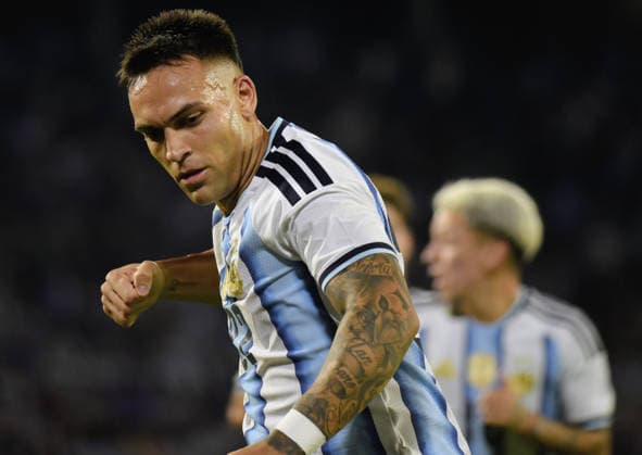Argentina vs. Bolivia: Lautaro Martínez Photo by FOTOBAIRES Special Friendly Match from Córdoba Copyright: xJuanxJosexGarciaxJuanxJosexGarciax
