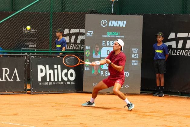 RECORD DATE NOT STATED Ribeiro (Brazil) vs. Sakamoto (Brazil) at the ATP, Tennis Herren Challenger Curitiba Curitiba (PR), 09 30 2026 - ATP Challenger Curitiba Ribeiro Sakamoto - Tennis player Eduardo Ribeiro against Pedro Sakamoto (BRA) for the ATP Challenger Curitiba tournament, at the Graciosa Country Club on the morning of Wednesday, September 30, 2026.(Foto: Edson De Souza Thenews2 imago images) SPO  Copyright: xEdsonxDexSouzax