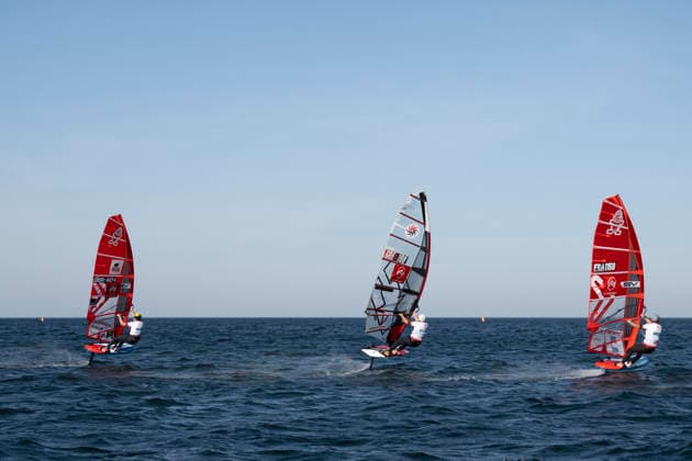 PWA Citroën World Windsurfing Tour Sylt 2026 Day 5 Slalom Foil Men Sylt Westerland, September 30, 2026 Fabian Wolf Slalom Foil Men, Germany, GER 404 John Soukos Slalom Foil Men, Greece, GRE 198 Benoit Merceur Slalom Foil Men, France, FRA 1159 PWA Citroën World Windsurfing Tour Sylt 2026 Day 5 Slalom Foil Men on September 30, 2026, off Brandenburger Beach, motorboat on Sylt, Westerland, Germany Copyright: xBEAUTIFULxSPORTS AndreasxDickx