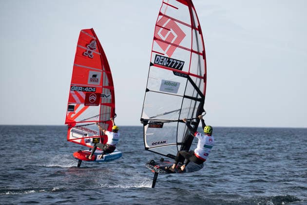 PWA Citroën World Windsurfing Tour Sylt 2026 Day 5 Slalom Foil Men Sylt Westerland, September 30, 2026 Fabian Wolf Slalom Foil Men, Germany, GER 404 Amado Vrieswijk Slalom Foil Men and Freestyle Men, Bonaire, NB 20 PWA Citroën World Windsurfing Tour Sylt 2026 Day 5 Slalom Foil Men on September 30, 2026, off Brandenburger Beach, motorboat on Sylt, Westerland, Germany Copyright: xBEAUTIFULxSPORTS AndreasxDickx