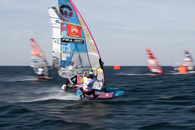 PWA Citroën World Windsurfing Tour Sylt 2026 Day 5 Slalom Foil Men Sylt Westerland, September 30, 2026 Alexis Mathis Slalom Foil Men, France, FRA 997 PWA Citroën World Windsurfing Tour Sylt 2026 Day 5 Slalom Foil Men on September 30, 2026, off Brandenburger Beach, motorboat on Sylt, Westerland, Germany Copyright: xBEAUTIFULxSPORTS AndreasxDickx