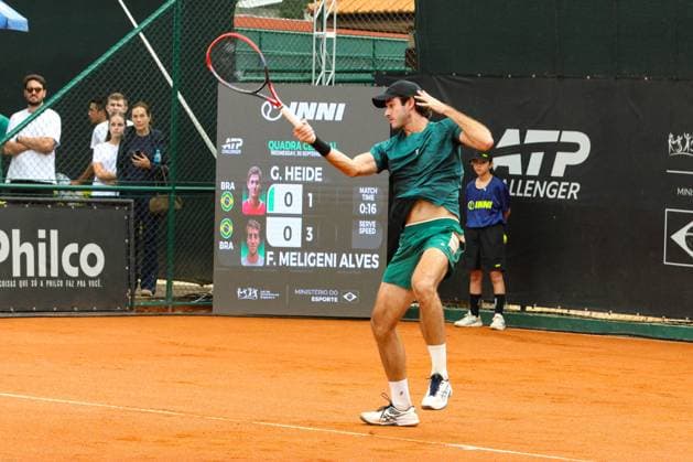 RECORD DATE NOT STATED Heide (bra) vs Meligeni Alves (bra) for the ATP, Tennis Herren Challenger Curitiba Curitiba (PR), 09 30 2026 - ATP Challenger Curitiba Heide Meligeni Alves - Tennis player Gustavo Heide (BRA) against Felipe Meligeni Alves (BRA) for the ATP Challenger Curitiba tournament, at the Graciosa Country Club on the afternoon of Wednesday, September 30, 2026.(Foto: Edson De Souza Thenews2 imago images) SPO  Copyright: xEdsonxDexSouzax