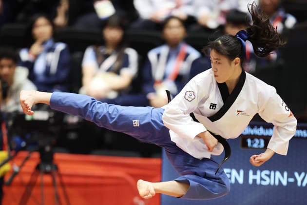 CHEN Hsin-ya (TPE), OCTOBER 1, 2026 - Taekwondo : Womens Individual Poomsae Semifinals Contest at Toyohashi Gymnasium during the Asian Games Aichi-Nagoya 2026 in Aichi, Japan.  aflo_352317144 KenichiroxOganex