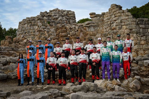MOTORSPORTS - Rally - WRC, Motorsport Rallye, WM Rally Italia Sardegna Photo by IPA ABACAPRESS.COM89165222 - Family Photo at Nuraghe Palmavera During the FIA World Rally Championship (WRC) Rally Italia Sardegna 2026 on October 1, Sardinia, Italy Italia Italy  Copyright: xIPAxSport ABACAx