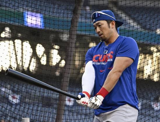 Baseball: Wild Card Series between Cubs and Padres Chicago Cubs right fielder Seiya Suzuki takes part in a batting practice before Game 2 of the best-of-three National League Wild Card Series against the San Diego Padres at Petco Park in San Diego, California, on Sept. 30, 2026.  A14AA0005629555P