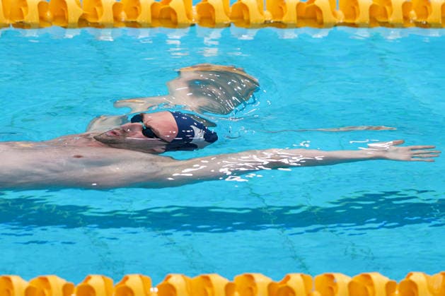 October 1, 2026, Sydney, Nsw, Australia: MARK NIKOLAEV competes in the MenÃ¢â‚¬â ¢s 50m backstroke heats during the 2026 Australian Short Course Championships. Sydney Australia - ZUMAt173 20261001_zsp_t173_001 Copyright: xStephanexThomasx