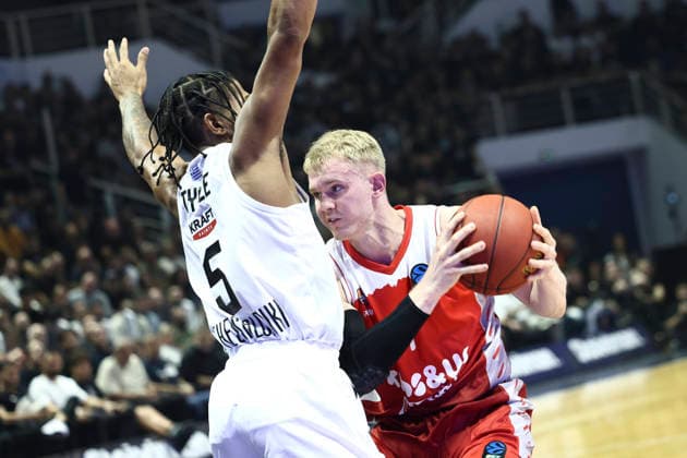 PAOK v Manresa - EuroCup Lukasz Kolenda of Manresa plays during the PAOK vs. Manresa match, the opening game of EuroCup Group D, at the PAOK indoor arena in Thessaloniki, on September 30, 2026. Thessaloniki Greece  Copyright: xAchilleasxChirasx originalFilename:chiras-notitle260930_np0jq.jpg