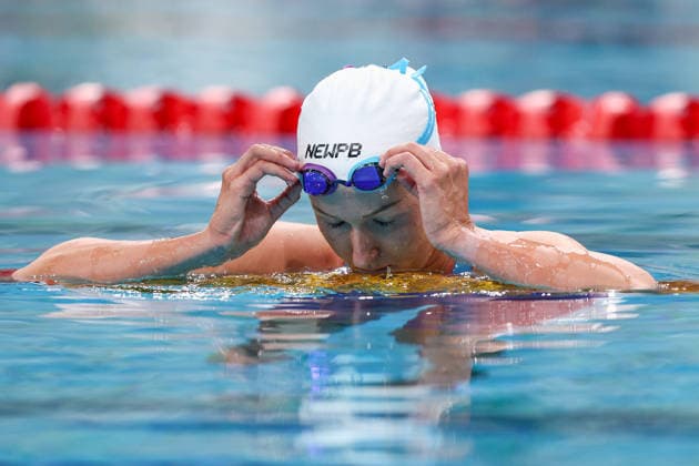 October 1, 2026, Sydney, Nsw, Australia: MACKENZIE BURNS recovers after competing in the WomenÃ¢â‚¬â ¢s 50m backstroke heats during the 2026 Australian Short Course Championships. Swimming 2026: Australian Short Course Championships  - ZUMAt173 20261001_zsp_t173_002 Copyright: xStephanexThomasx