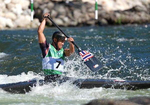 (261001) -- TOYOTA, Oct. 1, 2026 -- Piyanath Koetsuk of Thailand competes during the men s canoe single final of canoe slalom at the 20th Asian Games Aichi-Nagoya 2026 in Toyota of Aichi Prefecture, Japan, Oct. 1, 2026. ) (SP)JAPAN-TOYOTA-ASIAN GAMES-CANOE SLALOM-MEN S CANOE SINGLE-FINAL ZhangxHaobo 