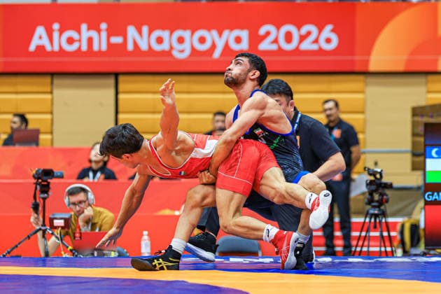 Asian Games, 60 kg Greco-Roman: Alisher Ganiev (UZB) def. Sajjad Javid Abbaspourragani (IRI) Copyright: xAmirrezaxAliasgarix