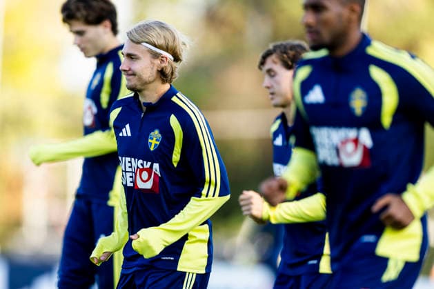 261001 Sebastian Nanasi of the Swedish men’s national soccer team at a training session with the national team on October 1, 2026 in Stockholm. Photo by Caisa Rasmussen, BILDBYRAN COP 353 CR0075: soccer, football, national team match, practice, training, Sweden, Sweden A, bbeng  Copyright: CAISAxRASMUSSEN BB261001CR007