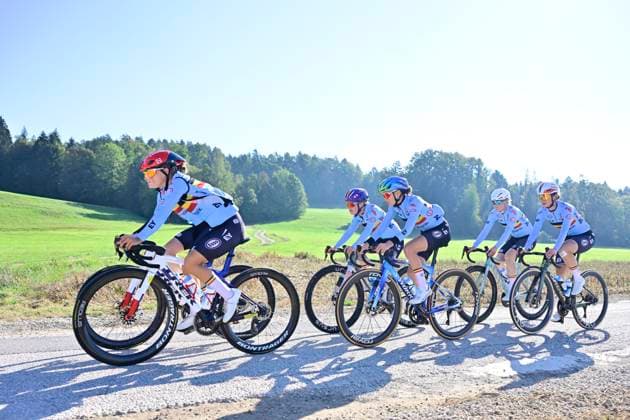 UEC 2026 Road European Championship, EM, Europameisterschaft Ljubljana 01 10 2026 LJUBLJANA, SLOVENIA - OCTOBER 01 : riders of Belgium - Women U23 during a training ride prior to the 2026 UEC Road European Championship on October 1, 2026 in Ljubljana, Slovenia, 01 10 2026 Ljubljana Slovenia  Copyright: xJanxDexMeuleneirx