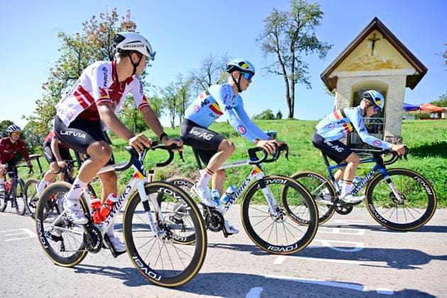 UEC 2026 Road European Championship, EM, Europameisterschaft Ljubljana 01 10 2026 LJUBLJANA, SLOVENIA - OCTOBER 01 : riders of Belgium during a training ride prior to the 2026 UEC Road European Championship on October 1, 2026 in Ljubljana, Slovenia, 01 10 2026 Ljubljana Slovenia  Copyright: xJanxDexMeuleneirx