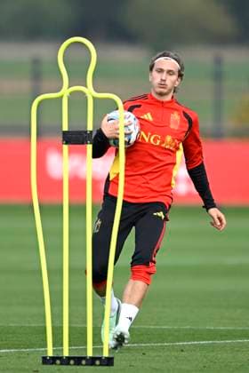 Belgium v Turkey - UEFA Nations League 2026 Media Activities 01 10 2026 TUBIZE, BELGIUM - OCTOBER 01 : Godts Mika forward of Belgium pictured during a training session ahead of the UEFA Nations League tournament league phase matchday 3 group A1 match between Belgium and Turkey on October 1, 2026 in Tubize, Belgium, 01 10 2026 Tubize Belgium  Copyright: xNicoxVereeckenx