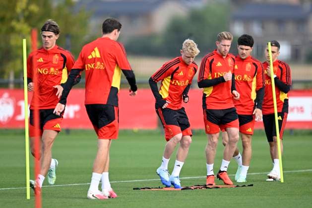 Belgium v Turkey - UEFA Nations League 2026 Media Activities 01 10 2026 TUBIZE, BELGIUM - OCTOBER 01 : The players of Belgian National football team pictured during a training session ahead of the UEFA Nations League tournament league phase matchday 3 group A1 match between Belgium and Turkey on October 1, 2026 in Tubize, Belgium, 01 10 2026 Tubize Belgium  Copyright: xNicoxVereeckenx