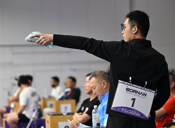 (261001) -- TOYOTA, Oct. 1, 2026 -- Su Lianbofan of China practices during the 25m rapid fire pistol men individual final of shooting at the 20th Asian Games Aichi-Nagoya 2026 in Toyota of Aichi Prefecture, Japan, Oct. 1, 2026. ) (SP)JAPAN-TOYOTA-ASIAN GAMES-SHOOTING-25M RAPID FIRE PISTOL MEN INDIVIDUAL-FINAL LiuxLei 