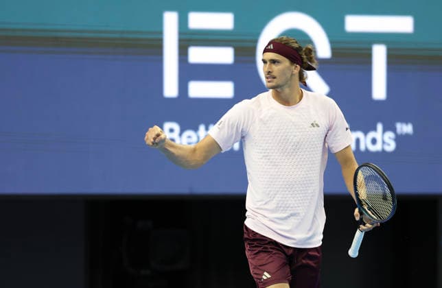 (261001) -- BEIJING, Oct. 1, 2026 -- Alexander Zverev celebrates after winning the men s singles first round match between Alexander Zverev of Germany and Cameron Norrie of Britain at 2026 China Open tennis tournament in Beijing, China, Oct. 1, 2026. ) (SP)CHINA-BEIJING-TENNIS-CHINA OPEN-MEN S SINGLES(CN) BaixXuefei 