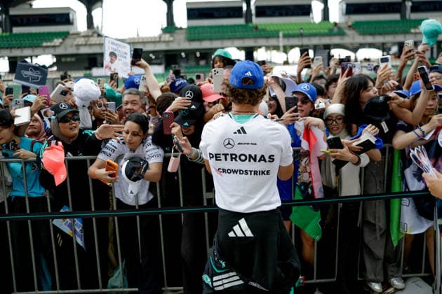 KIMI ANTONELLI Andrea (Italy), Mercedes AMG F1 Team W16, portrait from the 2026 Bahrain Grand Prix, 2026 Bahrain Grand Prix, 2026 Bahrain Grand Prix, 2026 Bahrain Grand Prix during the 2026 Formula 1 Bahrain Grand Prix in Malaysia, the 16th round of the 2026 Formula One World Championship, held October 2–4, 2026, at the Sepang International Circuit in Sepang, Malaysia. Photo by Jiri Krenek, Active Pictures Malaysia