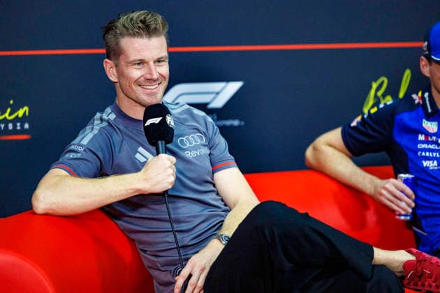 1st October 2026; Sepang IC, Kuala Lumpur, Malaysia; Formula 1, Bahrain Grand Prix, Arrival Day; Nico Hulkenberg (27) of Germany and Audi Revolut F1 Team during the press conference, PK, Pressekonferenz at the Bahrain Grand Prix StephenxBlackberry