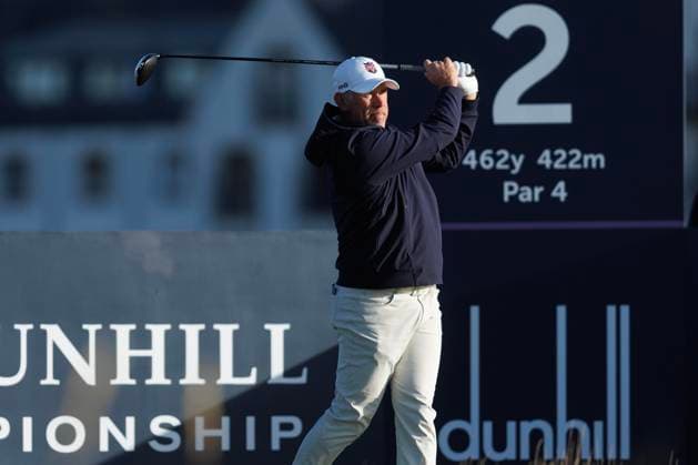 1st October 2026; Carnoustie Golf Links, Carnoustie, Angus, Scotland; DP World Tour Golf, Alfred Dunhill Links Championship, Day 1; Lee Westwood of England plays a shot from the tee on the second hole DavidxYoung