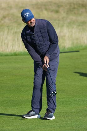 RECORD DATE NOT STATED 1st October 2026; Old Course at St Andrews, Mount Melville, Scotland; DP World Tour Golf, Alfred Dunhill Links Championship, Day 1; Ruud Gullit putts on the 15th hole AlecxBrown
