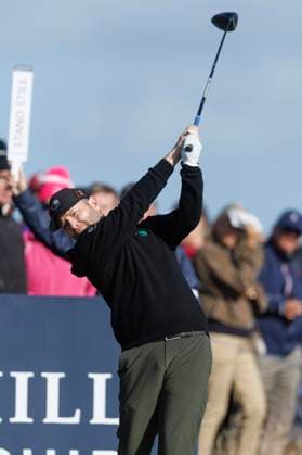 RECORD DATE NOT STATED 1st October 2026; Carnoustie Golf Links, Carnoustie, Angus, Scotland; DP World Tour Golf, Alfred Dunhill Links Championship, Day 1; Branden Grace of South Africa plays a shot from the tee on the fourth hole DavidxYoung