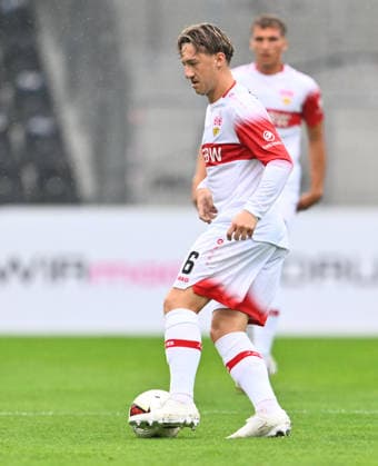 October 1, 2026 Soccer Season 2026–2027 Exhibition Match Friendly Match Preseason Match VfB Stuttgart SpVgg Greuther Fürth Kleeblatt Sports Photo Zink xwoxzix Regulations prohibit any use of photographs as image sequences and or quasi-video; for editorial use only. Angelo Stiller 6, VfB Stuttgart