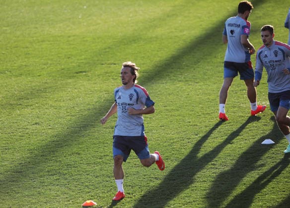 Croatian national football team training Luka Modric during training session of the Croatian national football team on the auxiliary pitch at the Rujevica Stadium. October 1, 2026, Rijeka, Croatia.  GoranxKovacic PIXSELL
