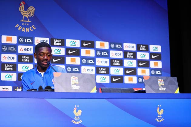 October 1, 2026, Saint-Denis, Ile-De-France, France: OUSMANE DEMBELE of France during the press conference, PK, Pressekonferenz a day ahead of the UEFA Nations League 2026 27 groupe stage matchday 3 of 6 between FRANCE and ITALY at the Stade de France in Saint-Denis, France. Saint-Denis France - ZUMAc179 20261001_zep_c179_006 Copyright: xMickaelxChavetx