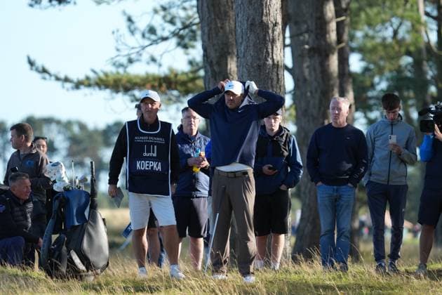 Brooks Koepka on the 9th hole Alfred Dunhill Links Championship, Round 1, Carnoustie Golf Links, Tayside, UK, Carnoustie Golf Links, Dundee, Tayside, Scotland - 01 Oct 2026Dundee Carnoustie Golf Links Tayside United Kingdom  Copyright: xStuartxWallace Shutterstockx 17180131ai