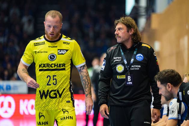 Sebastian Hinze, ThSV Eisenach, Coach; Patrick Zieker, TVB Stuttgart, 25 GER; ThSV Eisenach vs. TVB Stuttgart, 1st Opel Handball Bundesliga, Handball, Matchday 7, 2026–2027 Season, 7:00 p.m., October 1, 2026 GER, ThSV Eisenach vs. TVB Stuttgart, 1st Opel Handball Bundesliga, Handball, Matchday 7, 2026–2027 season, 7:00 p.m., October 1, 2026 Eisenach Copyright: xMartinxHerbstx