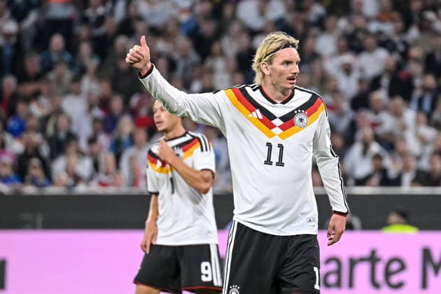 Nick Woltemade of Germany gestures during the UEFA Nations League 2026–27 group stage match between Germany and Serbia at Allianz Arena on October 1, 2026, in Munich, Germany. Photo by Harry Langer, DeFodi Images