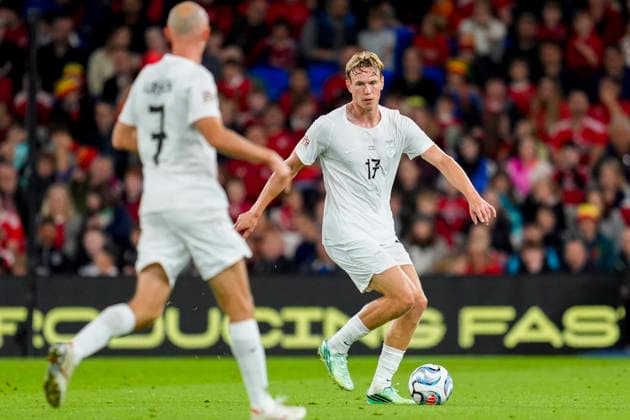 Soccer, Nations League: Wales vs. Norway, Nations League in Cardiff, Wales 20261001 Norway s Torbjorn Heggem during the international soccer match between Wales and Norway in the Nations League at Cardiff City Stadium. Photo: Lise Aserud, NTB, Cardiff, Wales. EDITORIAL USE ONLY. RESTRICTED USE FOR BETTING COMPANIES.  Copyright: xLisexAserudxx xNTBx