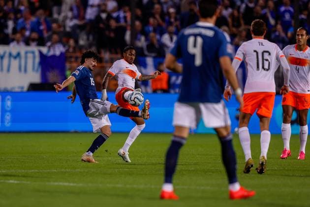 THESSALONIKI , 01-10-2026 , Toumba Stadium , season 2026 2027 , UEFA Nations League football , match between Greece and The Netherlands. picture shows Greece player Thanasis Androutsos Greece - Netherlands  x207788038x Copyright: