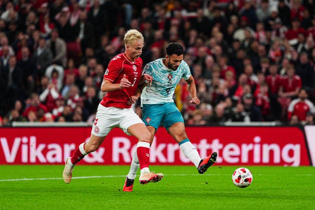 Goal: 1-2 by Gonçalo Ramos (Portugal), 09 DEN, Denmark vs. Portugal, Soccer, UEFA Nations League A, Group 4, Matchday 3, 2026–2027 Season, October 1, 2026, DEN, Denmark vs. Portugal, Soccer, UEFA Nations League A, Group 4, Matchday 3, 2026–2027 Season, October 1, 2026, Copenhagen Copyright: xEibner-Pressefoto MarcelxvonxFehrnx EP_MFN