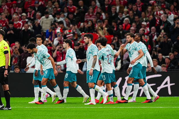 Portugal celebrates after Gonçalo Ramos scores to make it 1–2, Portugal 1, Denmark 0, Denmark vs. Portugal, Soccer, UEFA Nations League A, Group 4, Matchday 3, 2026–2027 Season, October 1, 2026, DEN, Denmark vs. Portugal, Soccer, UEFA Nations League A, Group 4, Matchday 3, 2026–2027 Season, October 1, 2026, Copenhagen Copyright: xEibner-Pressefoto MarcelxvonxFehrnx EP_MFN
