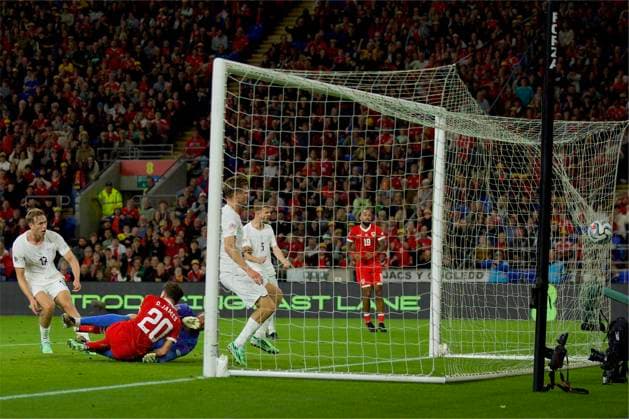 RECORD DATE NOT STATED Football - UEFA Nations League - Group A4 - Wales v Norway CARDIFF, WALES - Thursday, October 1, 2026: Wales Daniel James scores his side s first and equalising goal during the UEFA Nations League Group A4 Matchday 3 match between Wales and Norway at the Cardiff City Stadium. (Photo by David Rawcliffe Propaganda) CARDIFF Cardiff City Stadium CARDIFF WALES  Copyright: xDavidxRawcliffex 2026-10-01-Wales_v_Norway-057
