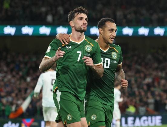 Ireland s Troy Parrott scelebrates with Adam Idah after scoring a penalty Republic of Ireland v Austria, UEFA Nations League, League B - Group 3, International Football, Aviva Stadium, Dublin, Ireland - 01 Oct 2026Dublin Aviva Stadium Ireland  Copyright: xLorrainexO Sullivan Shutterstockx 17178960ae